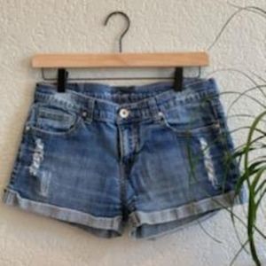 Denim cut-off shorts